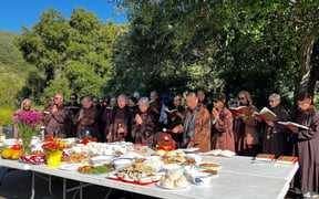 Monks praying