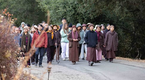 Vietnamese Retreat Walking Meditation