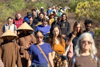 Showing Walking Meditation