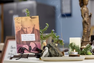 display of Thích Nhất Hạnh's book "In Love and Trust"