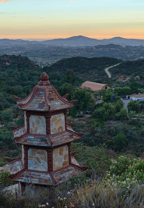 Deer Park tower overlooking hill